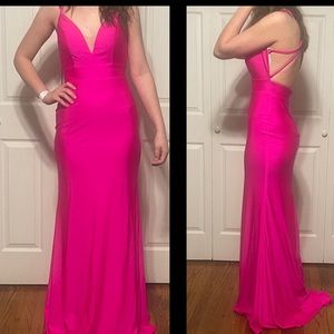 NWT hot pink prom dress